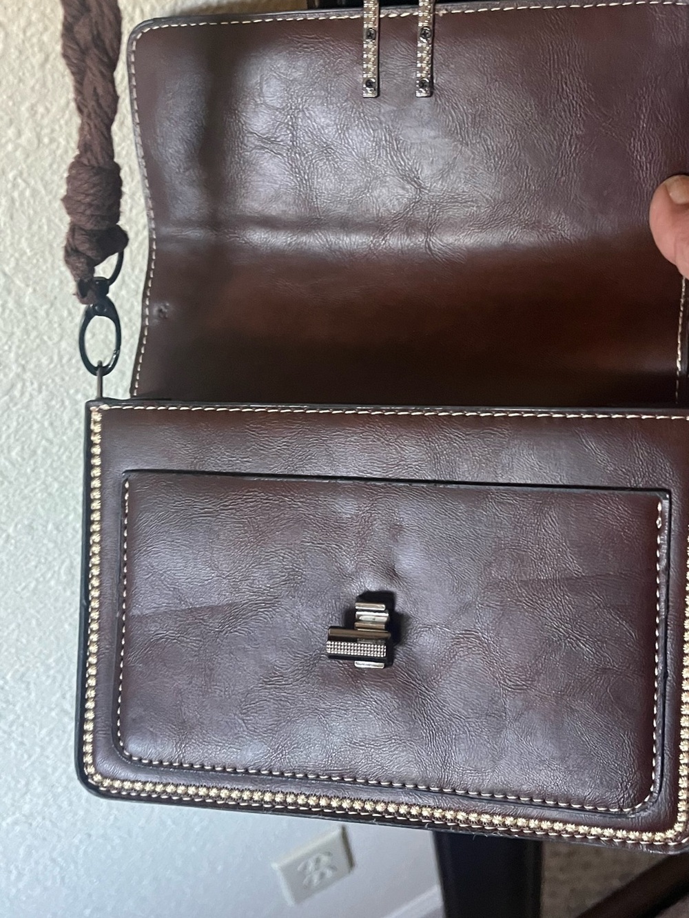 Chocolate Brown Leather Purse